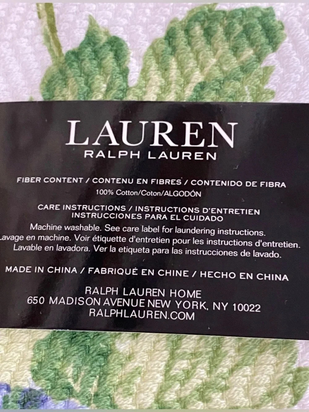 Ralph Lauren Kitchen Towels - Hydrangeas - set of 2 towels Brand new - Picture 6 of 6